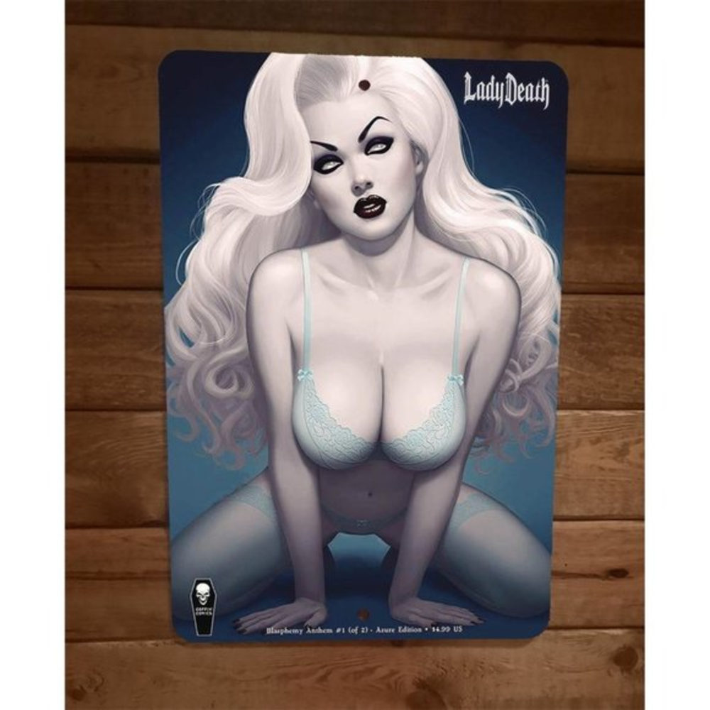 Lady Death Blasphemy Anthem #1 Art Misc Comics 8x12‎ Metal Wall Sign Poster